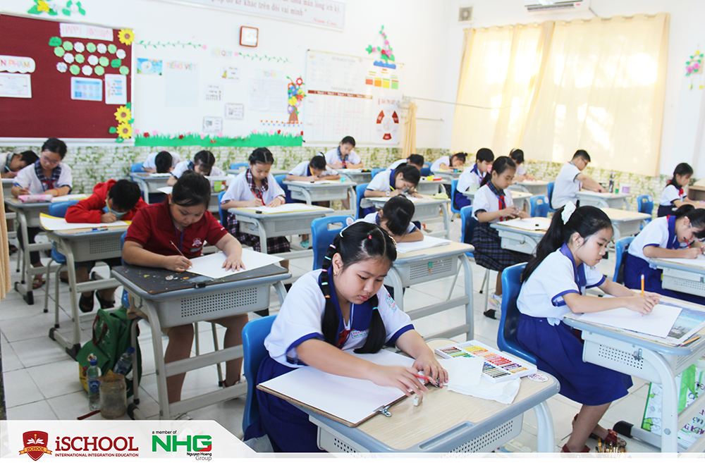 iSchool Long An đăng cai tổ chức Hội thi Vẽ tranh cấp huyện cấp tiểu học