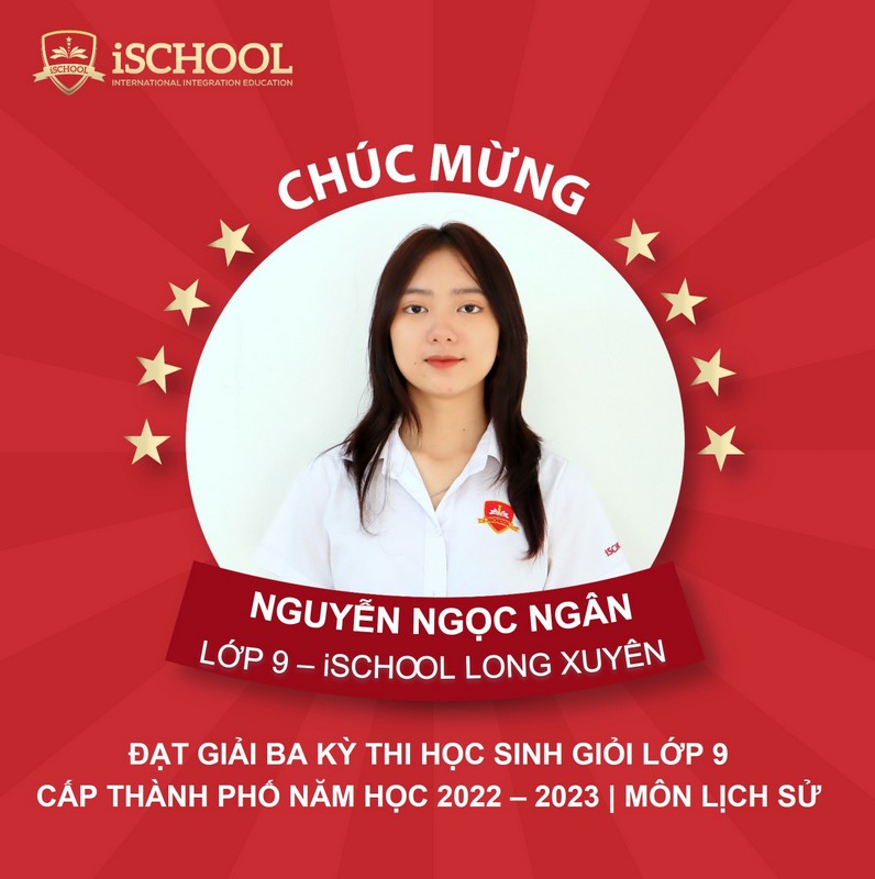 VINH DANH iSER LONG XUYÊN ĐẠT GIẢI KỲ THI HỌC SINH GIỎI LỚP 9