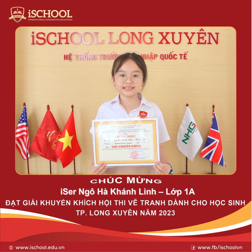 iSCHOOL LONG XUYÊN: VINH DANH iSER ĐẠT GIẢI THƯỞNG HỘI THI VẼ TRANH DÀNH CHO HỌC SINH TP. LONG XUYÊN NĂM 2023