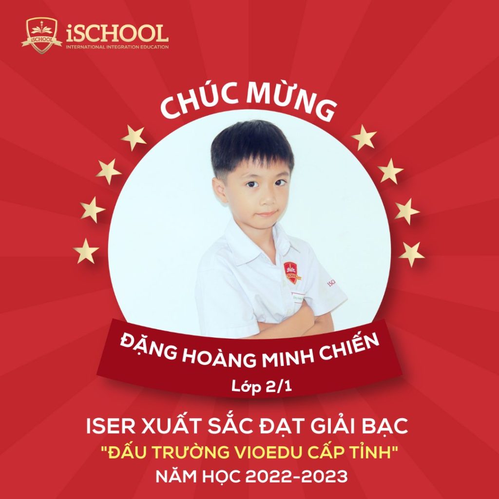 iSers Đặng Hoàng Minh Chiến đạt giải Bạc trong VOIEDU cấp Tỉnh năm 2023