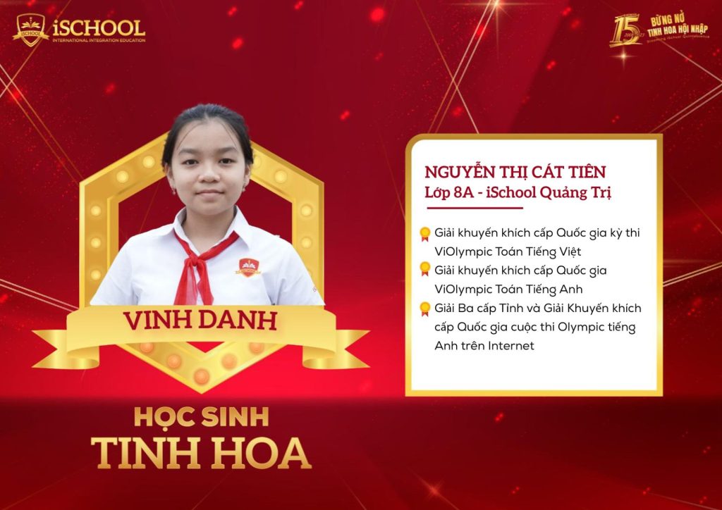 Nguyễn Thị Cát Tiên – Cô gái năng động và hoc giỏi của iSchool Quảng Trị