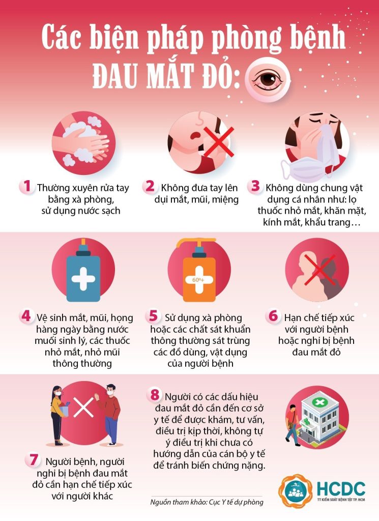 TUYÊN TRUYỀN VỀ VIỆC PHÒNG VÀ ĐIỀU TRỊ BỆNH ĐAU MẮT ĐỎ