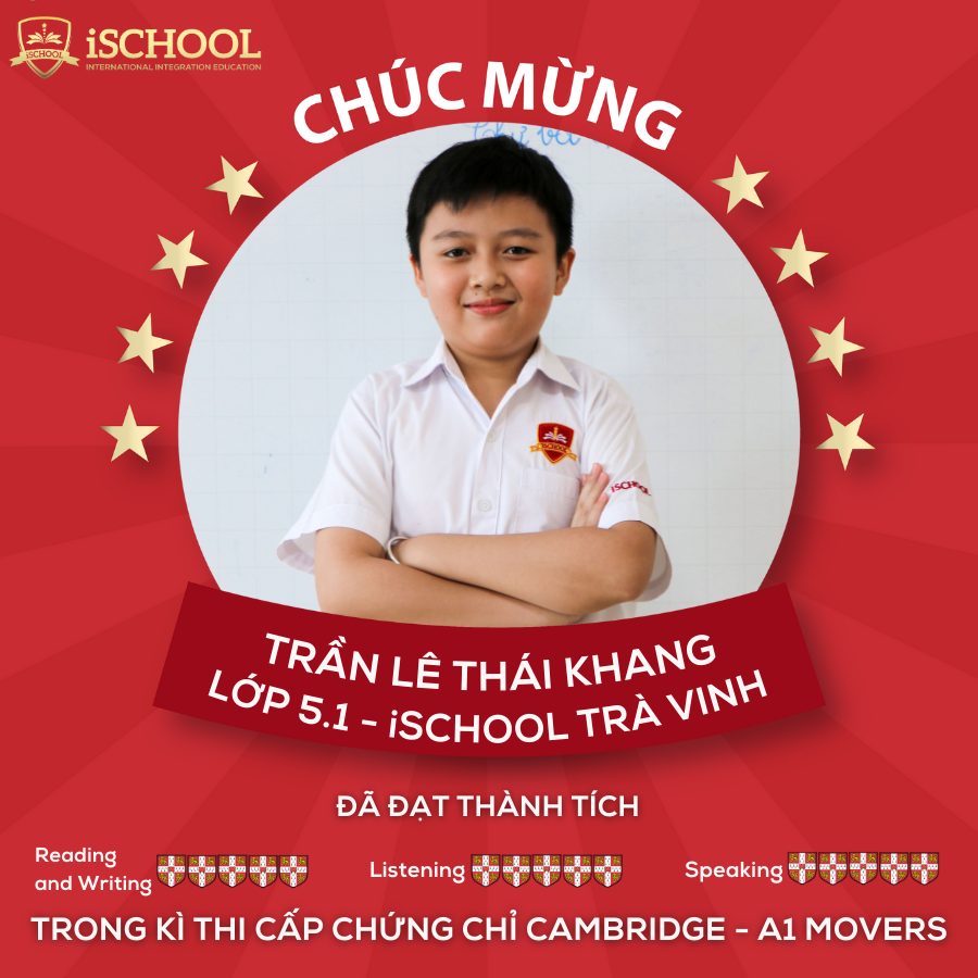 ĐIỂM SỐ ẤN TƯỢNG CỦA iSERS TRÀ VINH TẠI KÌ THI CHỨNG CHỈ TIẾNG ANH QUỐC TẾ CAMBRIDGE