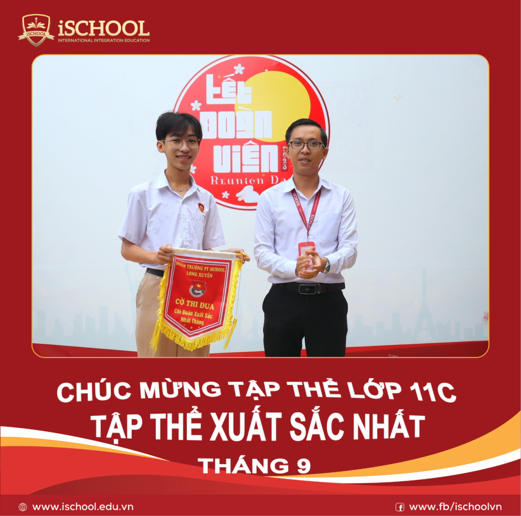 iSCHOOL LONG XUYÊN: VINH DANH TẬP THỂ XUẤT SẮC THÁNG 9