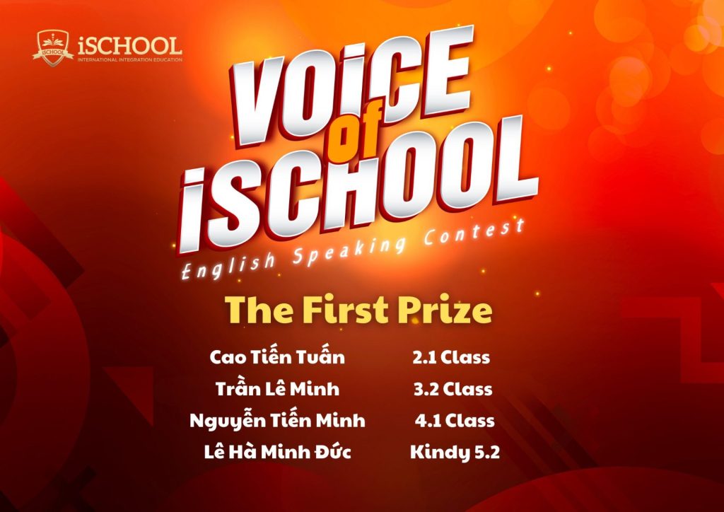 CÔNG BỐ KẾT VÒNG THI CHUNG KẾT VOICE OF iSCHOOL CẤP TRƯỜNG VÀ VINH DANH HỌC SINH ĐẠT GIẢI