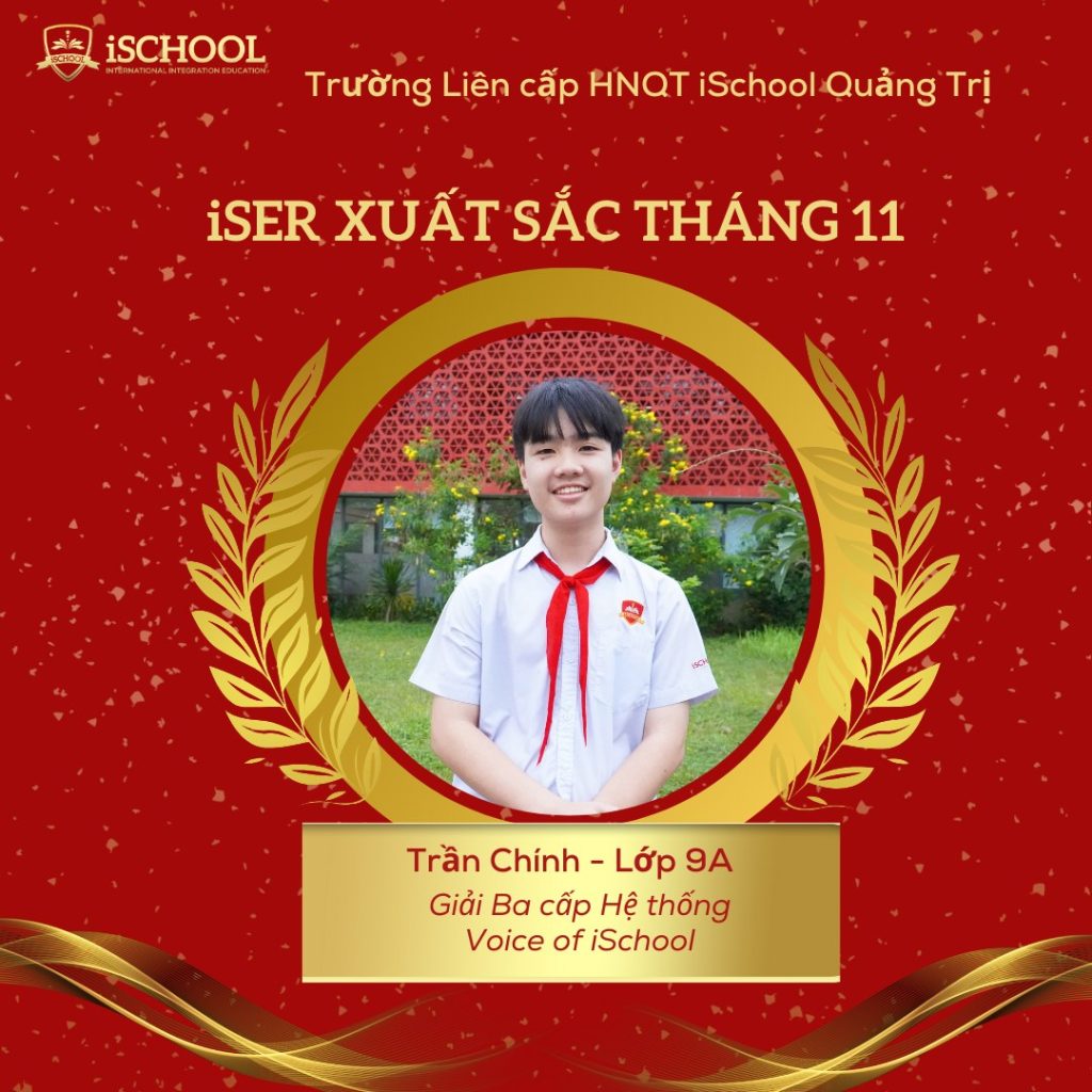 iSCHOOL QUẢNG TRỊ: VINH DANH HỌC SINH, GIÁO VIÊN TIÊU BIỂU THÁNG 11!