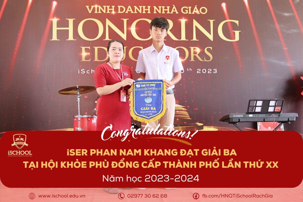 iSer Phan Nam Khang đạt giải Ba tại Hội Khỏe Phù Đổng cấp Thành phố