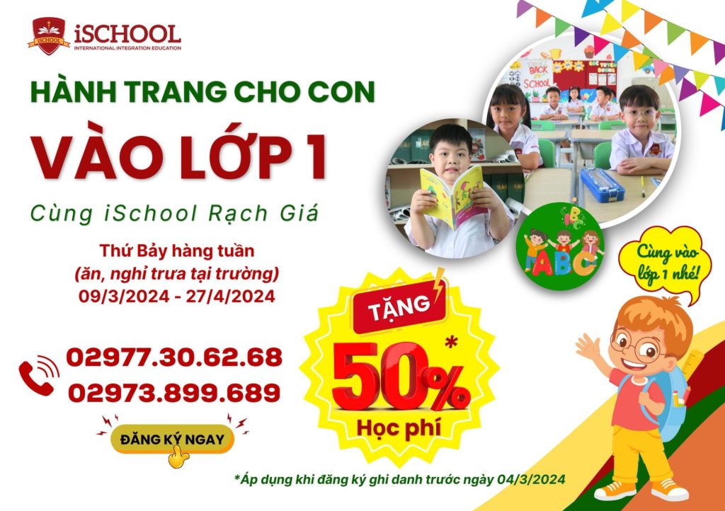 iChiêu sinh Khóa học “Hành trang cho con vào lớp 1”