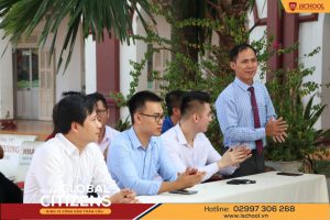 Tham dự buổi chia sẻ có đại diện phía Bệnh viện Quốc tế Phương Châu, diễn giả cùng BGH nhà trường