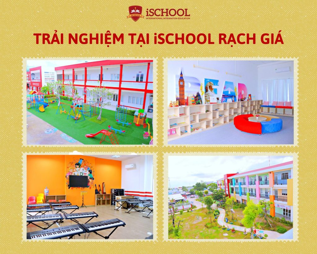 Làm quen với phòng học, các phòng chức năng, sân chơi tại iSchool Rạch Giá