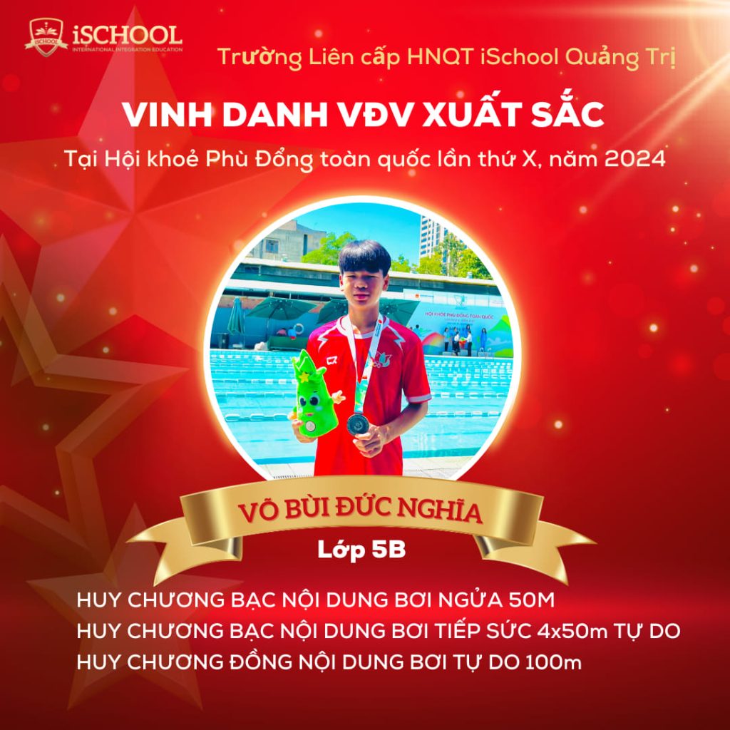 VINH DANH THÀNH TÍCH XUẤT SẮC CỦA VĐV BƠI LỘI TẠI HỘI KHỎE PHÙ ĐỔNG TOÀN QUỐC LẦN THỨ X