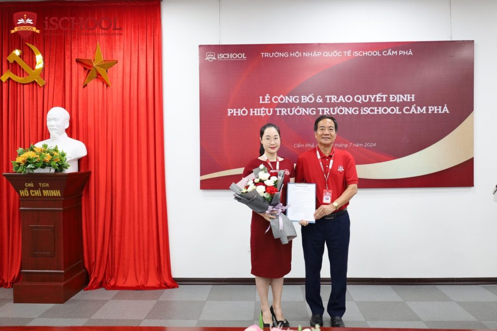 iSCHOOL CẨM PHẢ TỔ CHỨC LỄ CÔNG BỐ TRAO QUYẾT ĐỊNH PHÓ HIỆU TRƯỞNG