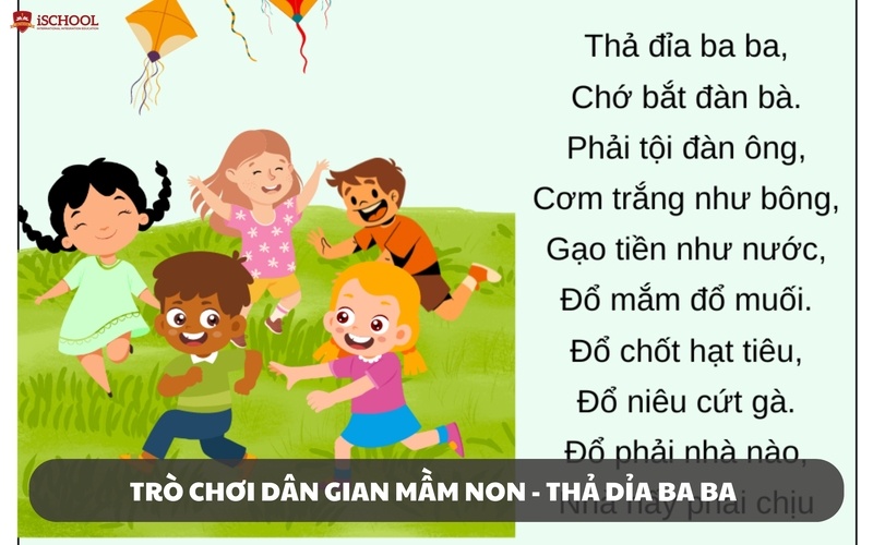 Trò chơi dân gian thả dĩa ba ba cho trẻ mầm non