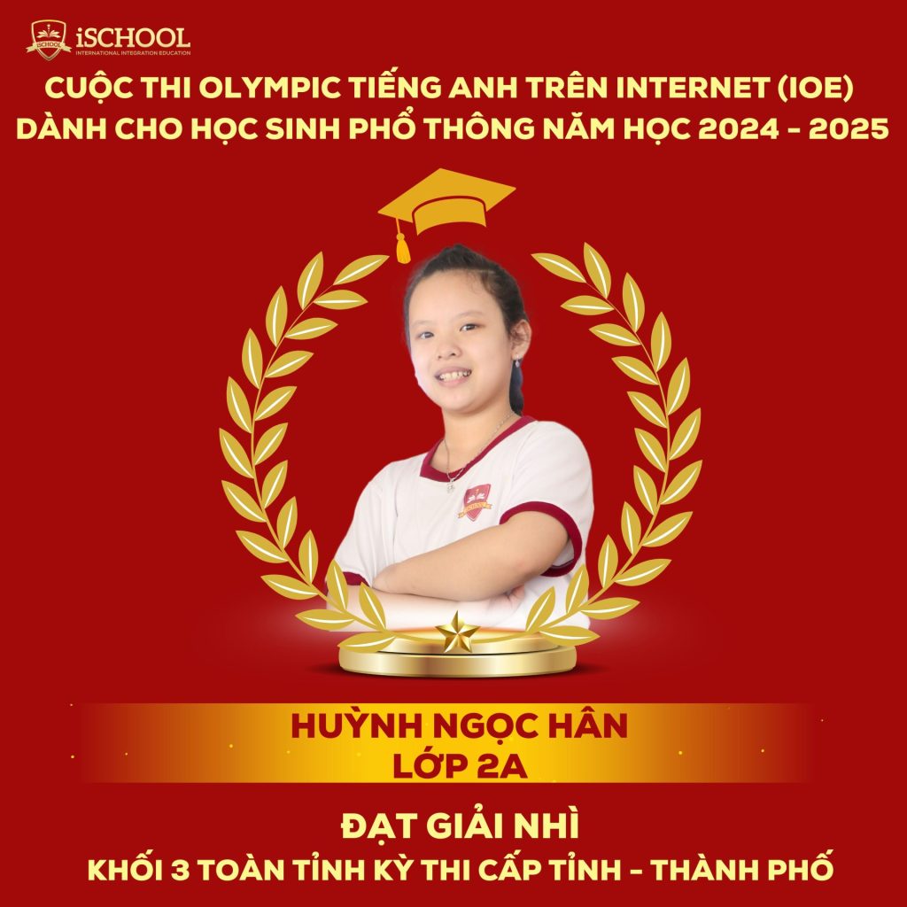 iSCHOOL BẠC LIÊU – VINH DANH HỌC SINH ĐẠT GIẢI CAO TRONG KỲ THI IOE CẤP TỈNH – THÀNH PHỐ