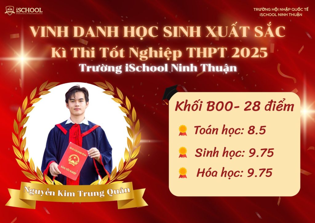 Vinh danh các iSers đạt thành tích xuất sắc tại kỳ thi tốt nghiệp THPT 2025
