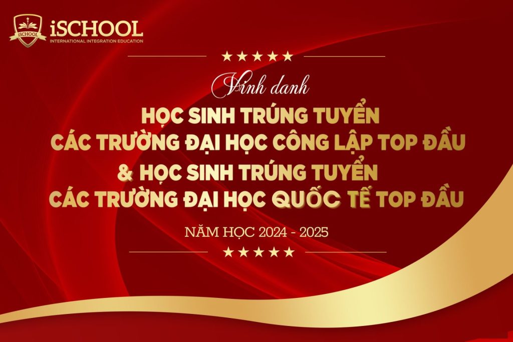 HỌC SINH iSCHOOL NHA TRANG: TRÚNG TUYỂN CÁC TRƯỜNG ĐẠI HỌC CÔNG LẬP & ĐẠI HỌC QUỐC TẾ TOP ĐẦU TRONG VÀ NGOÀI NƯỚC