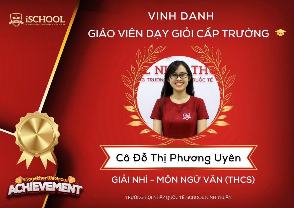 iSchool Ninh Thuận vinh danh giáo viên đạt thành tích Hội thi Giáo viên dạy giỏi cấp trường năm học 2025–2026