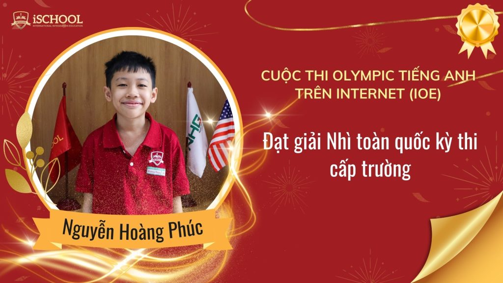 iSchool Ninh Thuận vinh danh học sinh đạt thành tích cao tại Cuộc thi Olympic Tiếng Anh trên Internet (IOE)