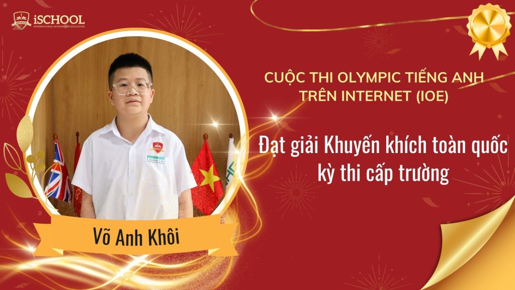Vinh danh học sinh iSchool Ninh thuận đạt thành tích xuất sắc