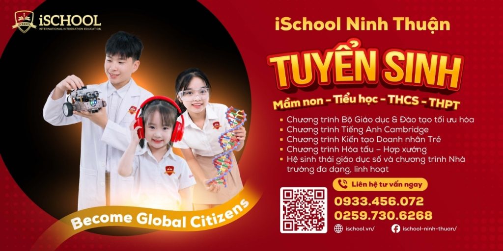 iSchool Ninh Thuận tuyển sinh năm học 2026 – 2027