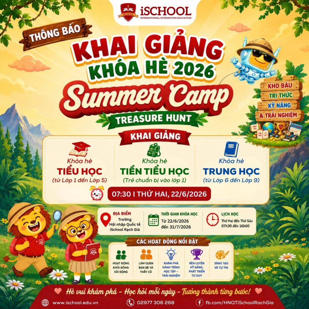 Thông Báo Khai Giảng Khóa Hè 2026 – Summer Camp: Treasure Hunt